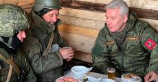 Собянин в зоне СВО посетил мобилизованных из Москвы  военных - фоторепортаж